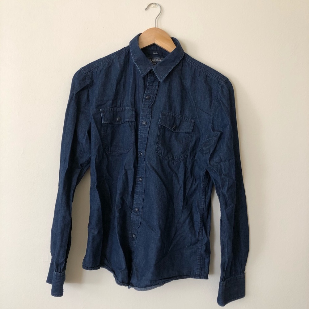 denim button up/flannel